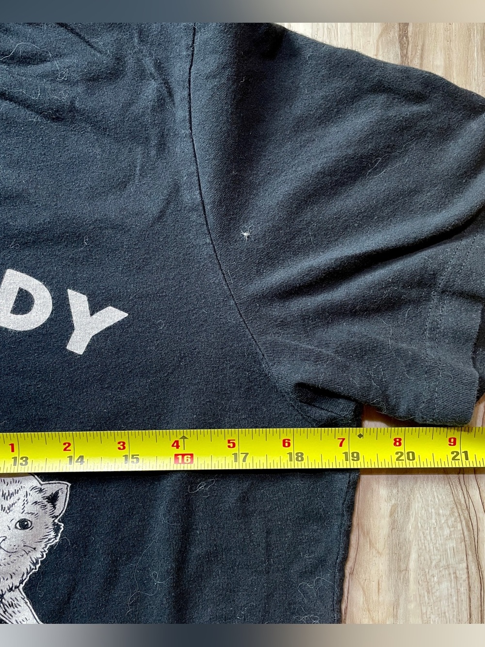 Kitten Lady Graphic Cat T-Shirt in Black, Funny Cat tee shirt cotton size medium - Picture 5 of 14